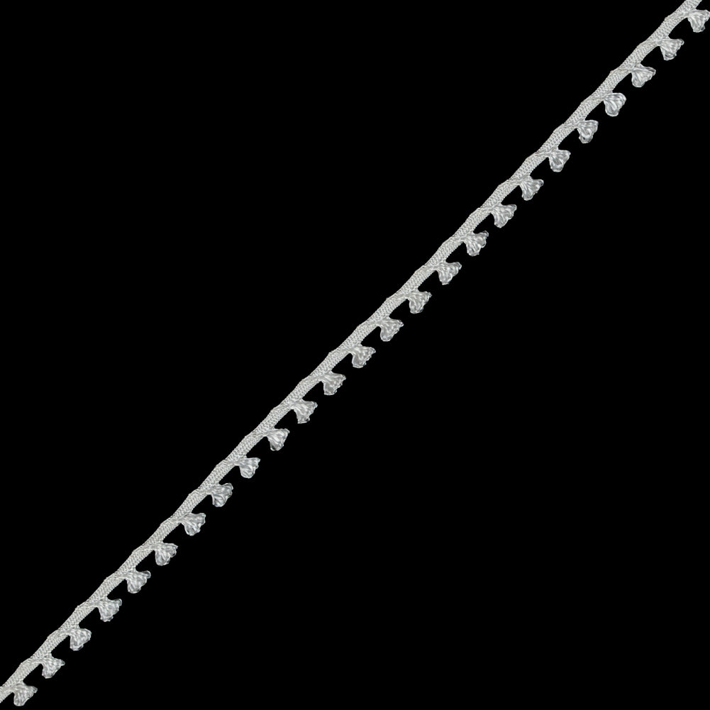White Loop Braided Trim - 0.25" Detail