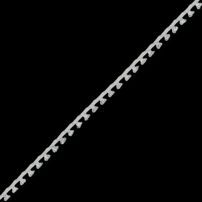 White Loop Braided Trim - 0.25" Detail