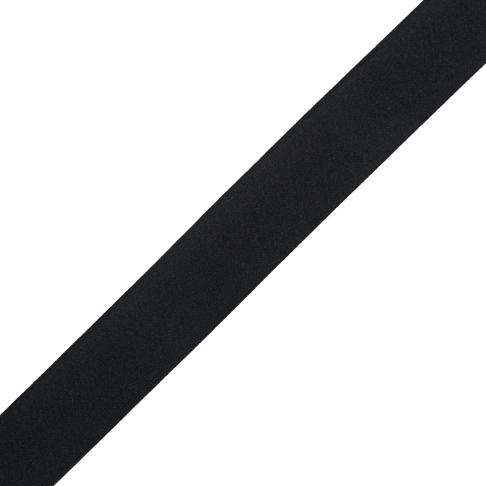 Black Single Face Silk Satin Ribbon - 1" Detail