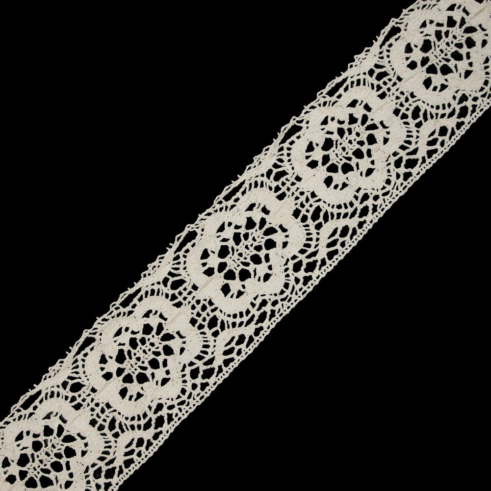 Natural Crochet Lace Trim - 2.75"