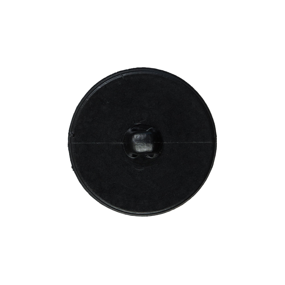 Black Cross Stitch Plastic Shank Back Button - 36L/23mm Detail