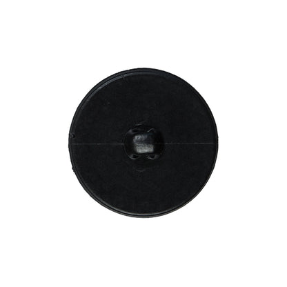 Black Cross Stitch Plastic Shank Back Button - 36L/23mm Detail