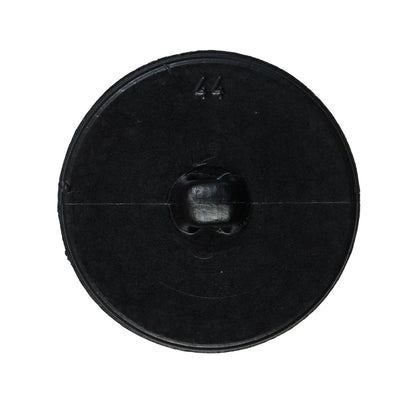 Black Cross Stitch Plastic Shank Back Button - 44L/28mm Detail