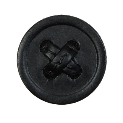 Black Cross Stitch Plastic Shank Back Button - 44L/28mm