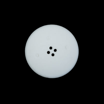 White Textured Concaved Plastic Button - 36L/23mm Detail