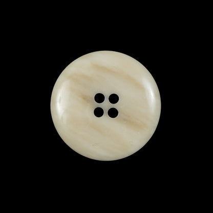 Cream and Brown Plastic 4-Hole Button - 36L/23mm Detail