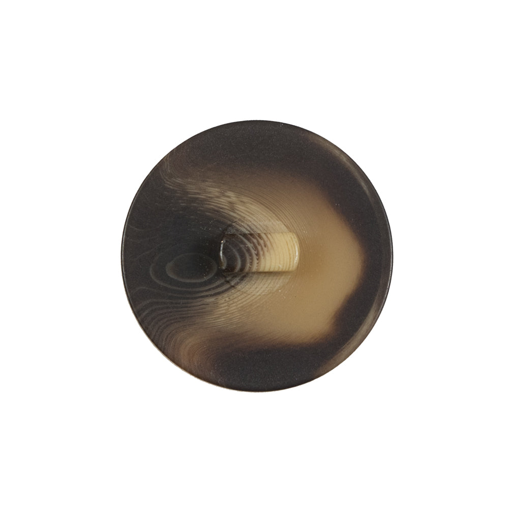 Brown and Beige Plastic Box Shank Button - 36L/23mm Detail