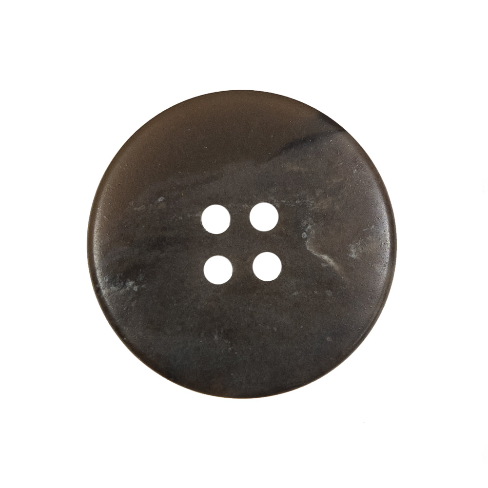 Brown Plastic 4-Hole Button - 40L/25.5mm Detail
