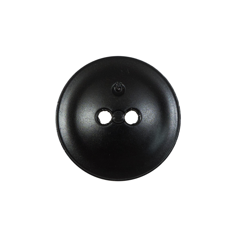 Black Faux Leather Plastic 2-Hole Button - 36L/23mm Detail