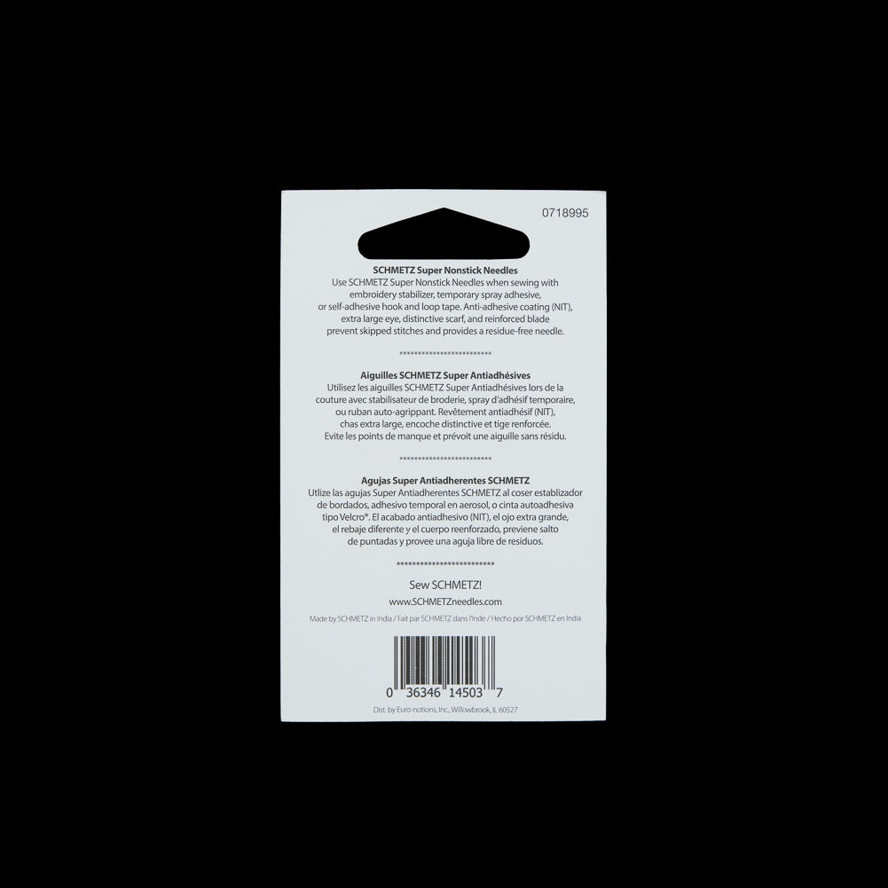 Schmetz Super Nonstick Machine Needles - 90/14 - 5 ct Detail