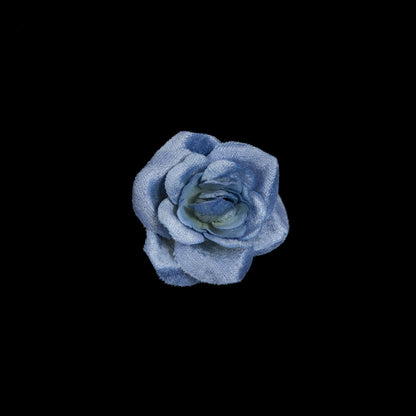 Periwinkle Velvet Rosette Applique - 2.5"