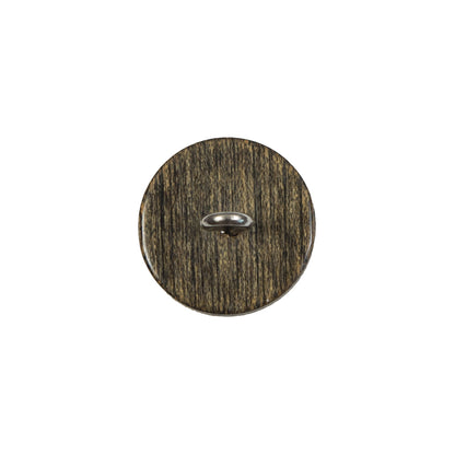 Wood-Like Plastic Button with a Metal Shank Back - 24L/15mm Detail