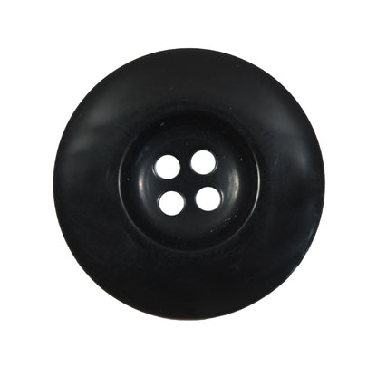 Black Plastic 4-Hole Button - 44L/28mm
