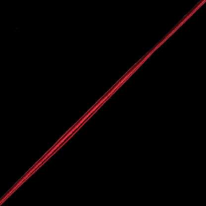 Red Flat Braided Cord - 4mm Detail