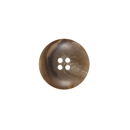 Beige and Brown Swirl 4-Hole Plastic Button - 24L/15mm Detail