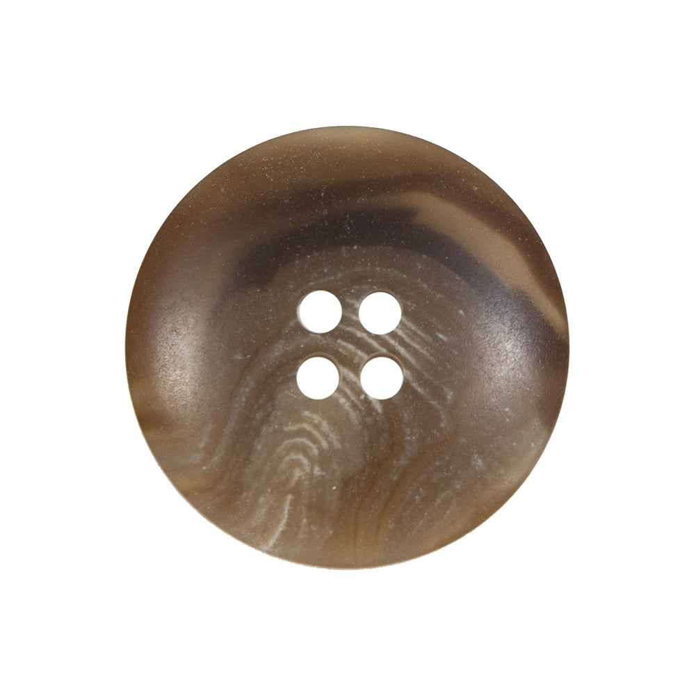 Brown Plastic 4-Hole Button - 40L/25.5mm Detail