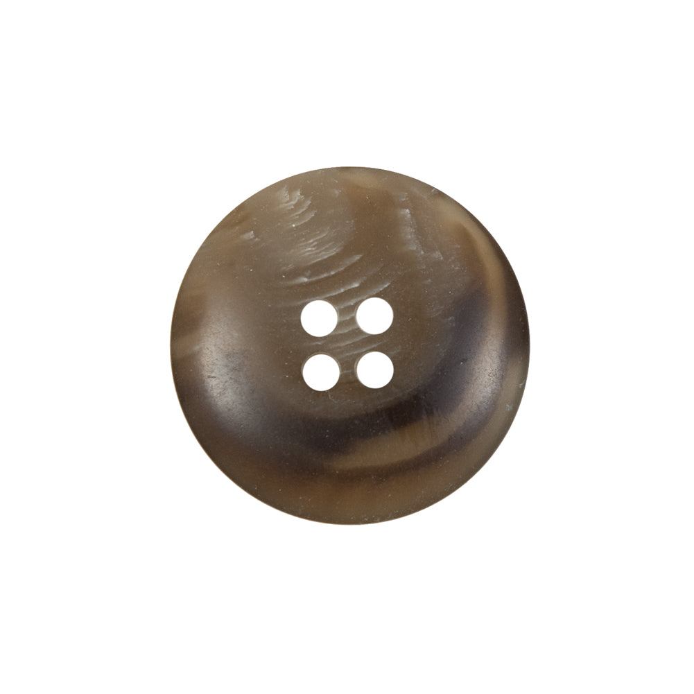 Beige and Brown Plastic 4-Hole Button - 36L/23mm Detail