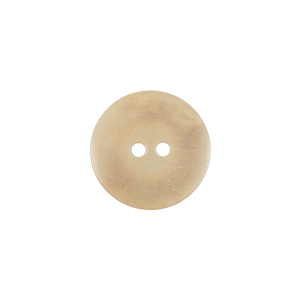 Beige Horn 2-Hole Button - 24L/15mm Detail