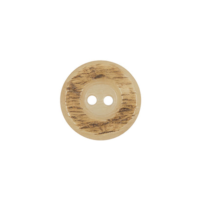 Beige Horn 2-Hole Button - 24L/15mm