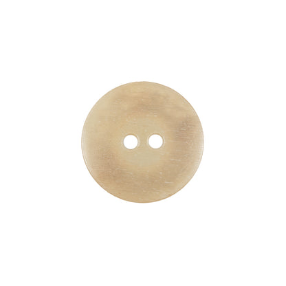 Beige Horn 2-Hole Button - 28L/18mm Detail