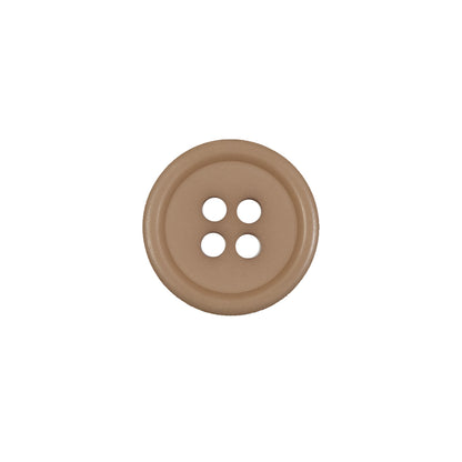 Tan Plastic 4-Hole Button - 24L/15mm