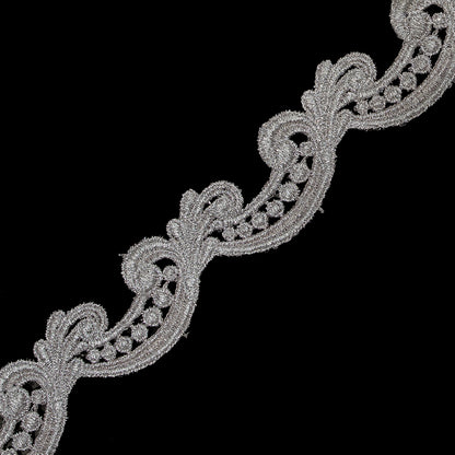 Metallic Light Pink Guipure Lace Trim - 1.25" Detail