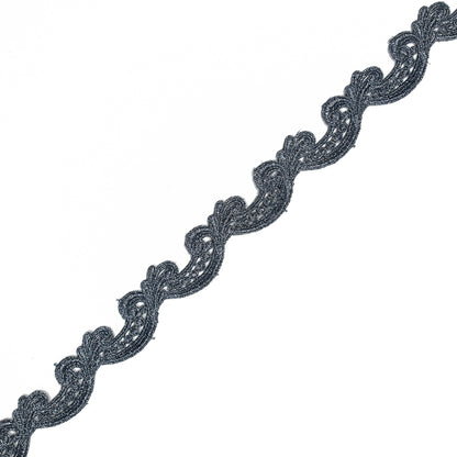 Metallic Navy Guipure Lace Trim - 1.25