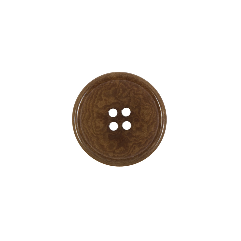 Brown Horn 4-Hole Button - 24L/15mm