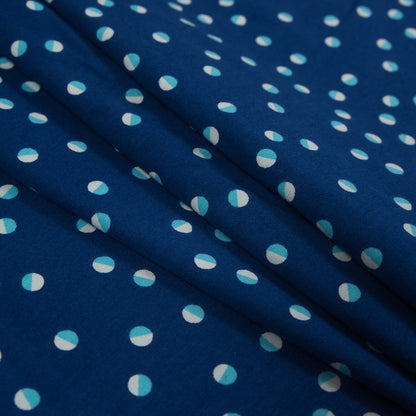 Royal Blue Orbs Cotton Jersey Folded