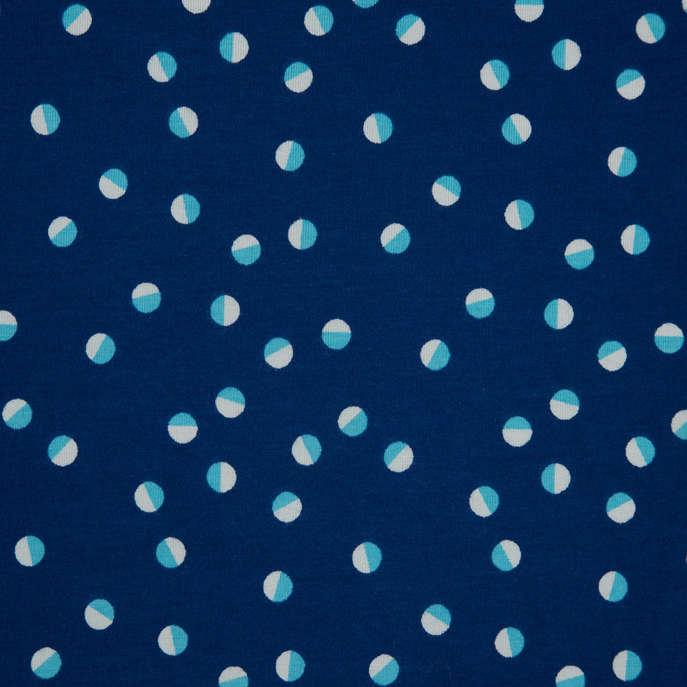 Royal Blue Orbs Cotton Jersey Detail