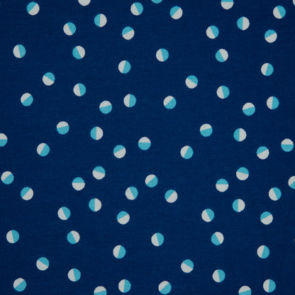 Royal Blue Orbs Cotton Jersey Detail