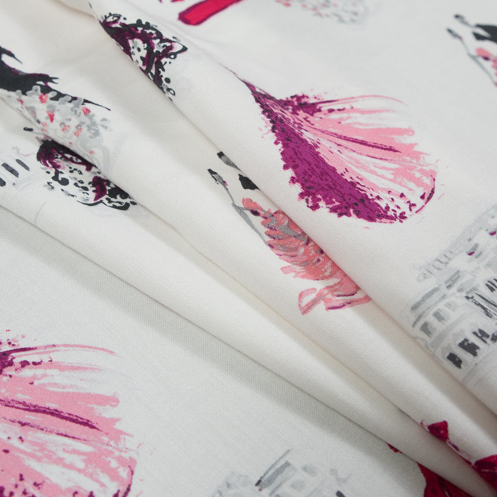 The Met Gala in Paris Pink and Gray Cotton Sateen Folded