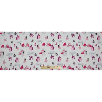 The Met Gala in Paris Pink and Gray Cotton Sateen Full