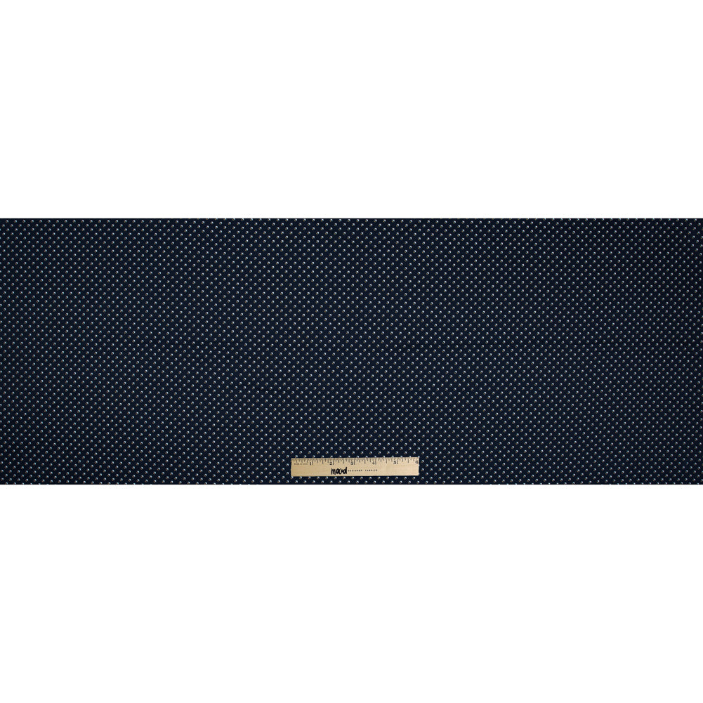 Navy Geometric Printed Cotton Twill Full