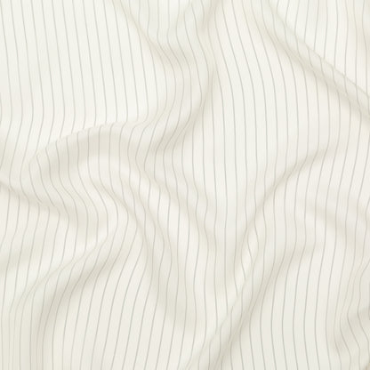 Bemberg Lining - Whisper White and Black Double Pinstripes