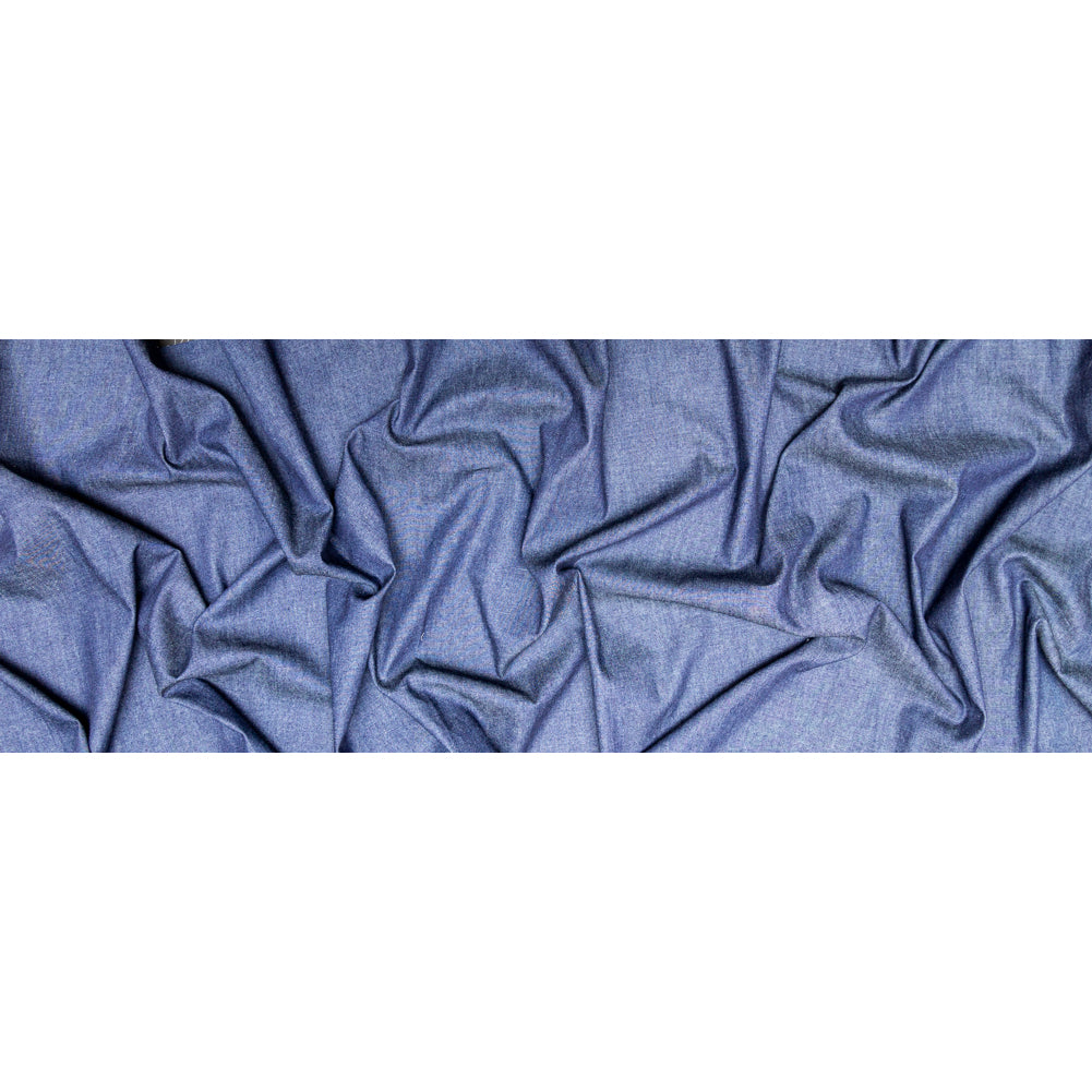 Light Indigo Washed Top-Weight Cotton Denim Folded