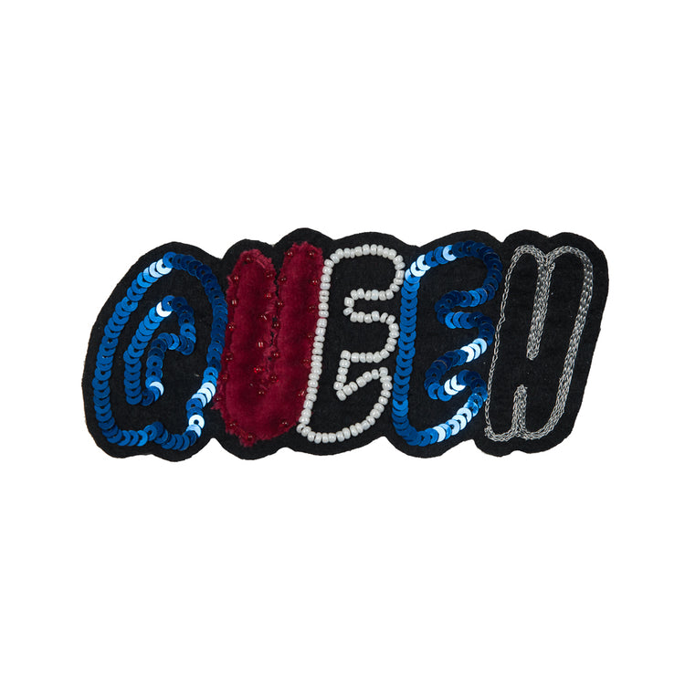 template--25130090922057__main-Italian Sequined and Beaded Sew-On Queen Patch - 5"