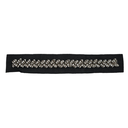 Italian Sew-On Beaded and Rhinestone Applique - 14" x 2.25"