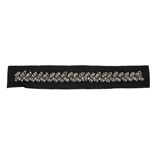 Italian Sew-On Beaded and Rhinestone Applique - 14" x 2.25"