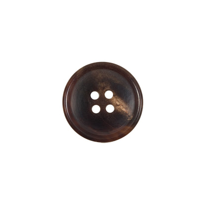 Brown Horn 4-Hole Button - 24L/15mm