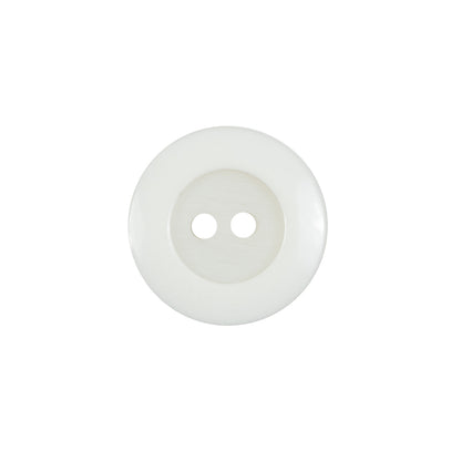 Ivory Plastic 2-Hole Button - 28L/18mm