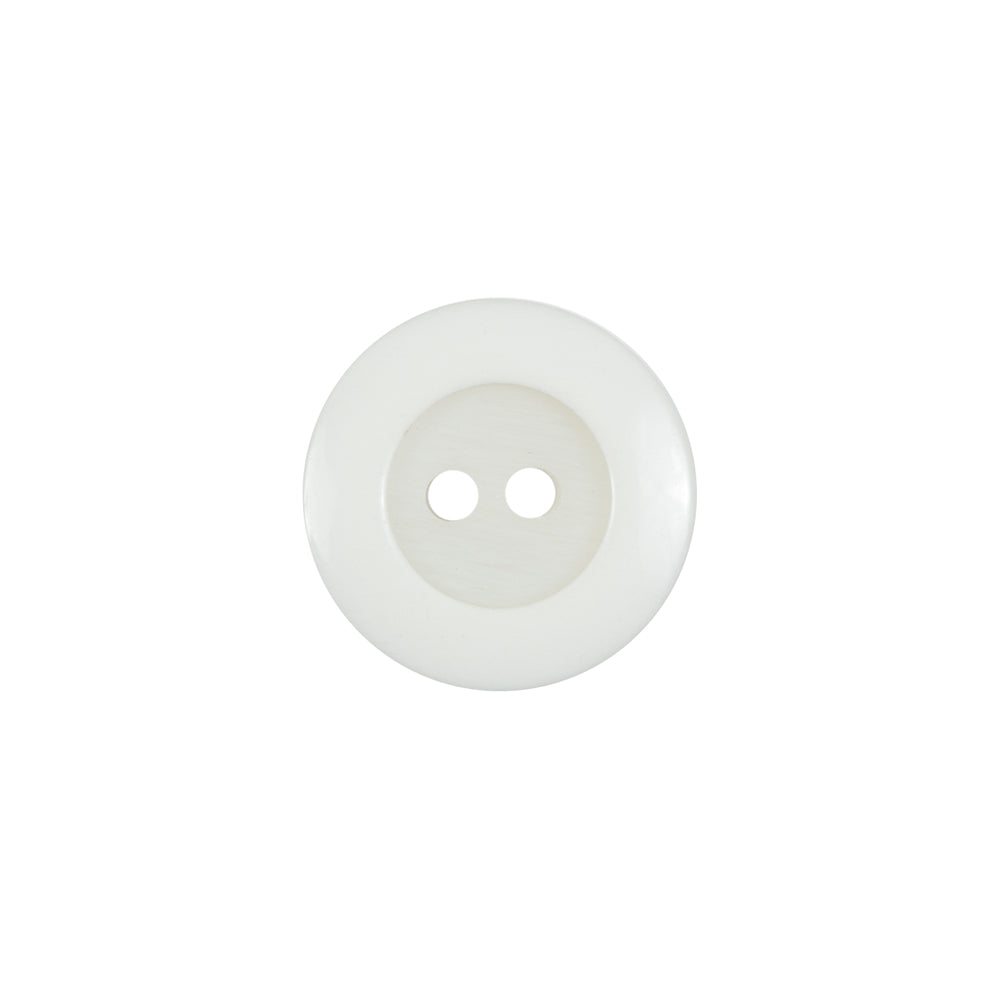 Ivory Plastic 2-Hole Button - 24L/15mm