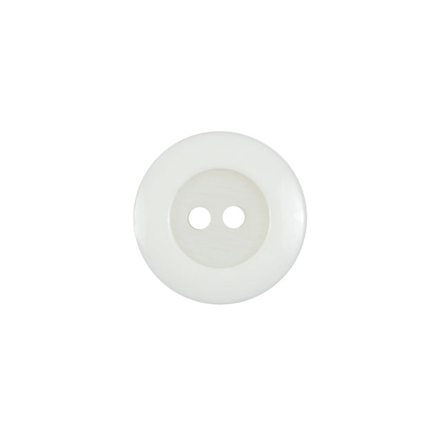 Ivory Plastic 2-Hole Button - 24L/15mm