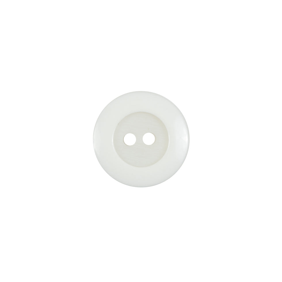 Ivory Plastic 2-Hole Button - 20L/12.5mm