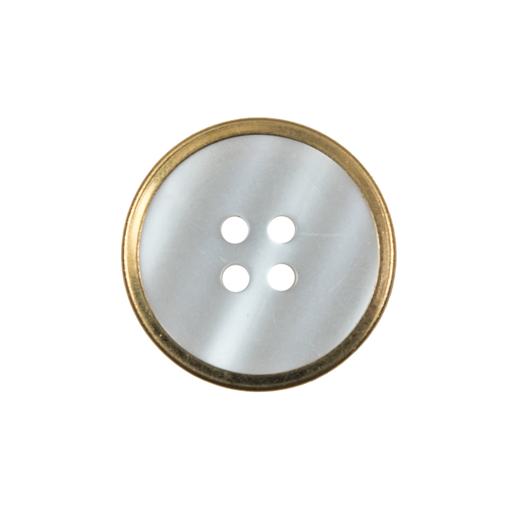 Italian Iridescent Gold Mother of Pearl Button - 36L/23mm Detail