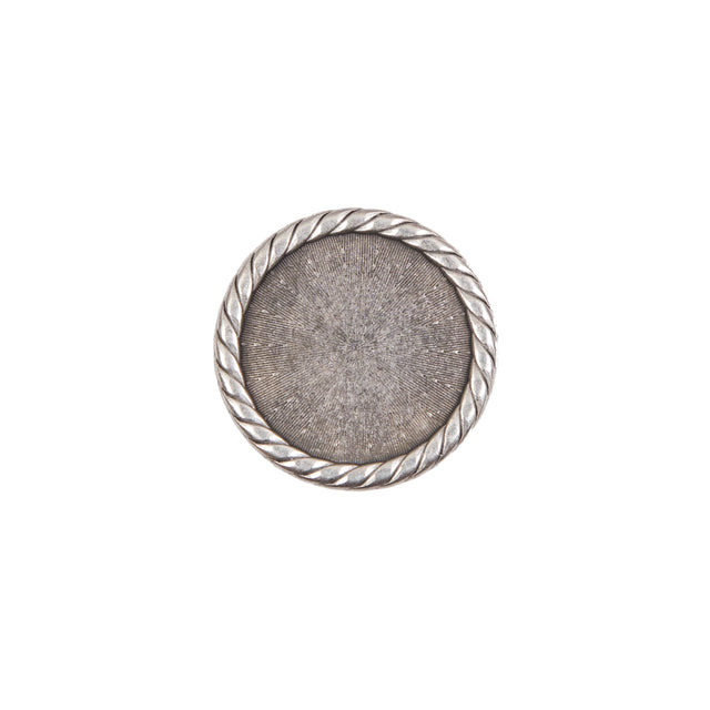 Silver Metal Shank Back Button - 24L/15mm