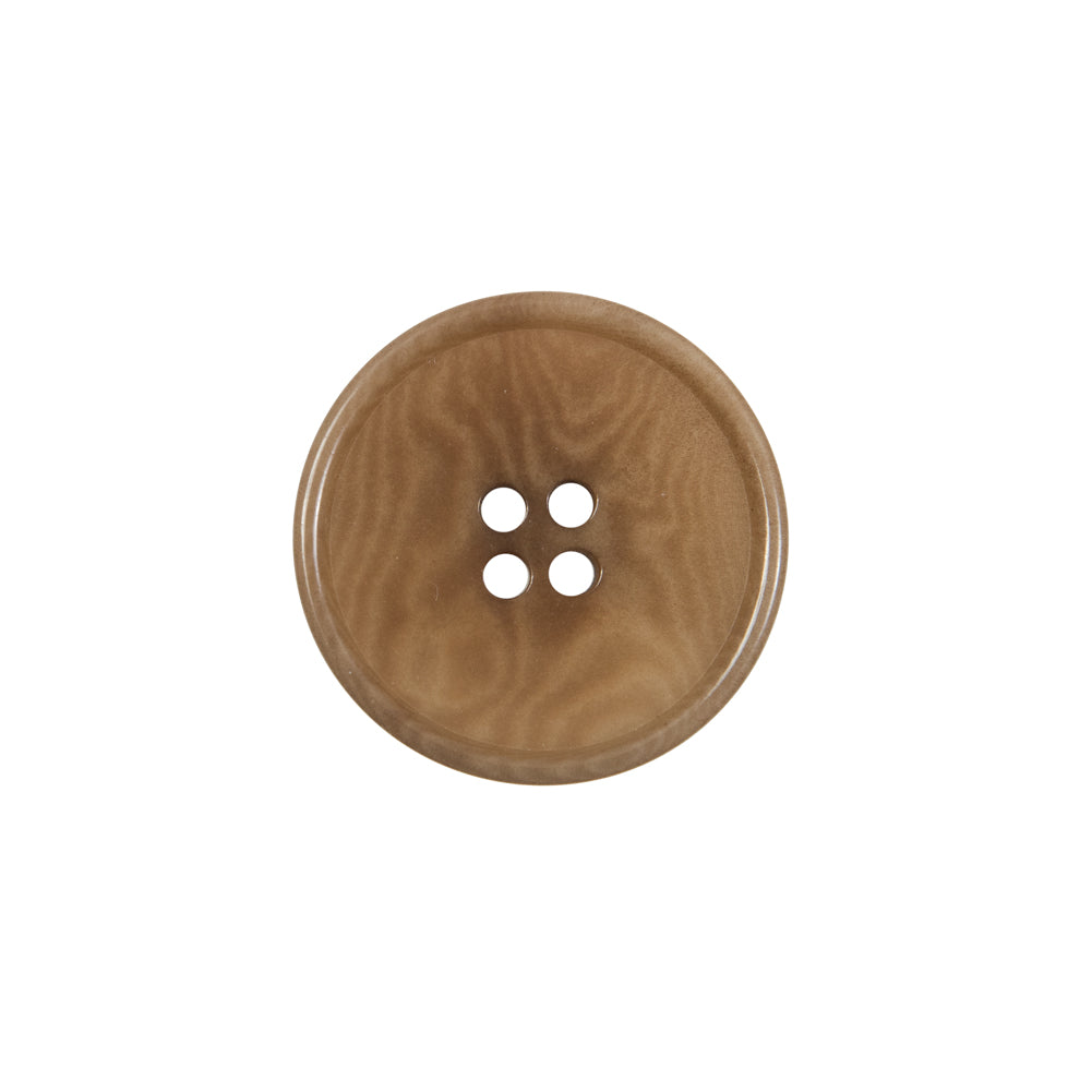 Dark Tan Horn 4-Hole Button - 30L/19mm