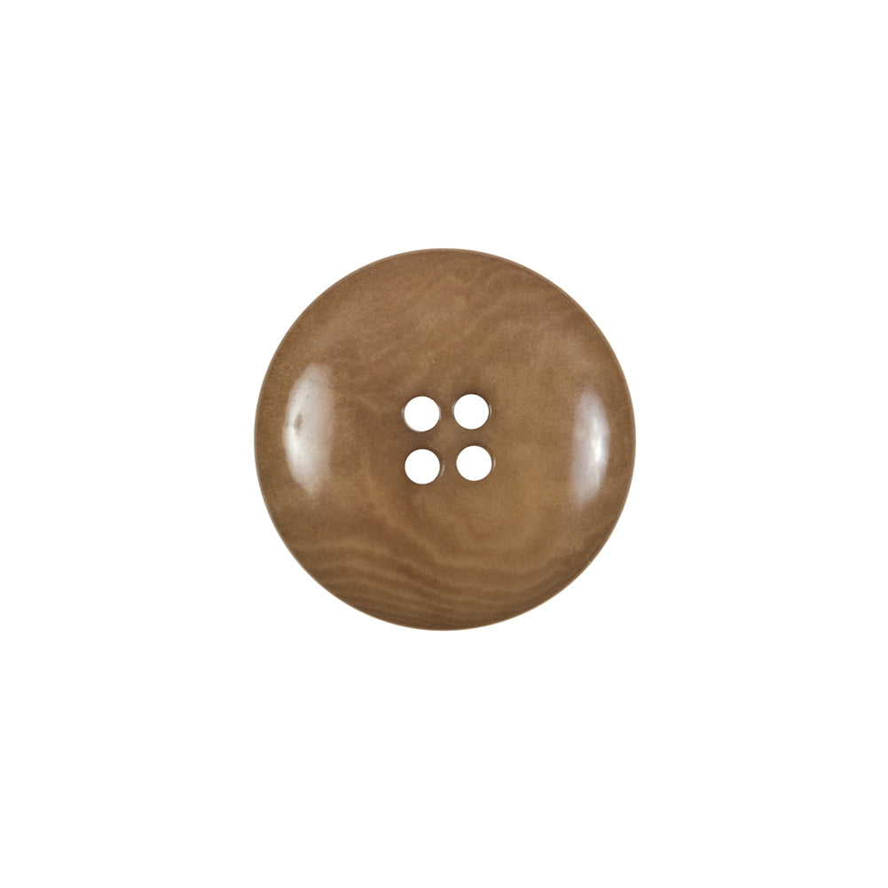 Dark Tan Horn 4-Hole Button - 28L/18mm Detail
