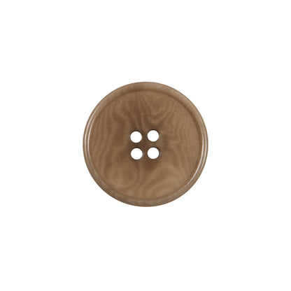 Dark Tan Horn 4-Hole Button - 28L/18mm