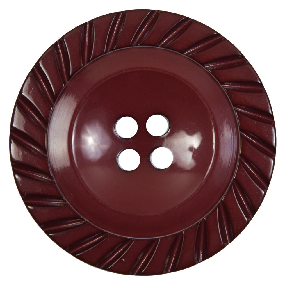 Maroon Plastic 4-Hole Button - 60L/38mm